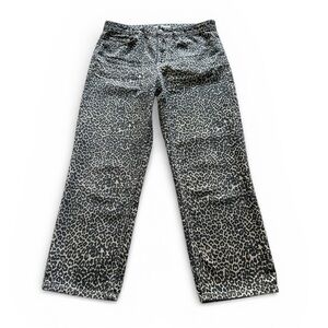 Mango Leopard Print Women Jeans, Size 8